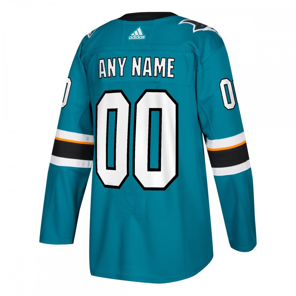 San Jose Sharks adidas Authentic Custom Jersey - Teal-Pro Kit Vault | Brand New 26/27 Sports Jerseys